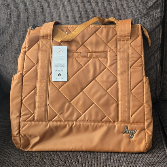 lug Handbags - NWT Lug Yacht (Baby Yacht) Carry-All Zip-Top Tote in Cappuccino